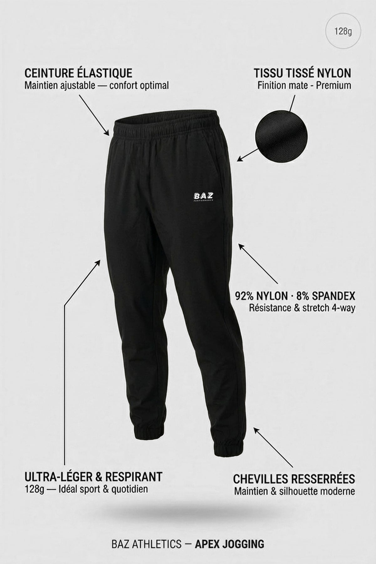 Pantalon de Jogging Ascend - Noir