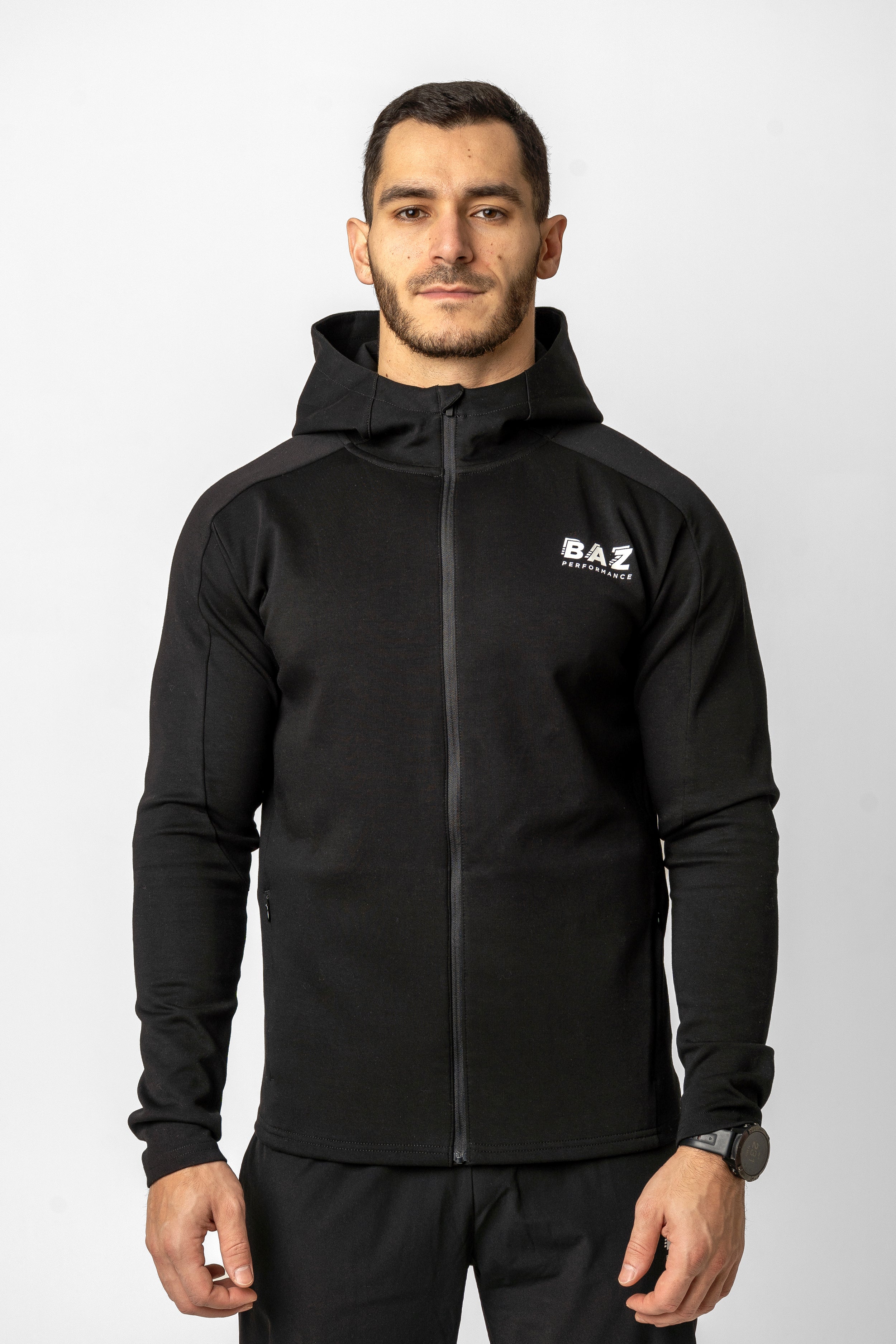 Hoodie Zip Apex - Noir