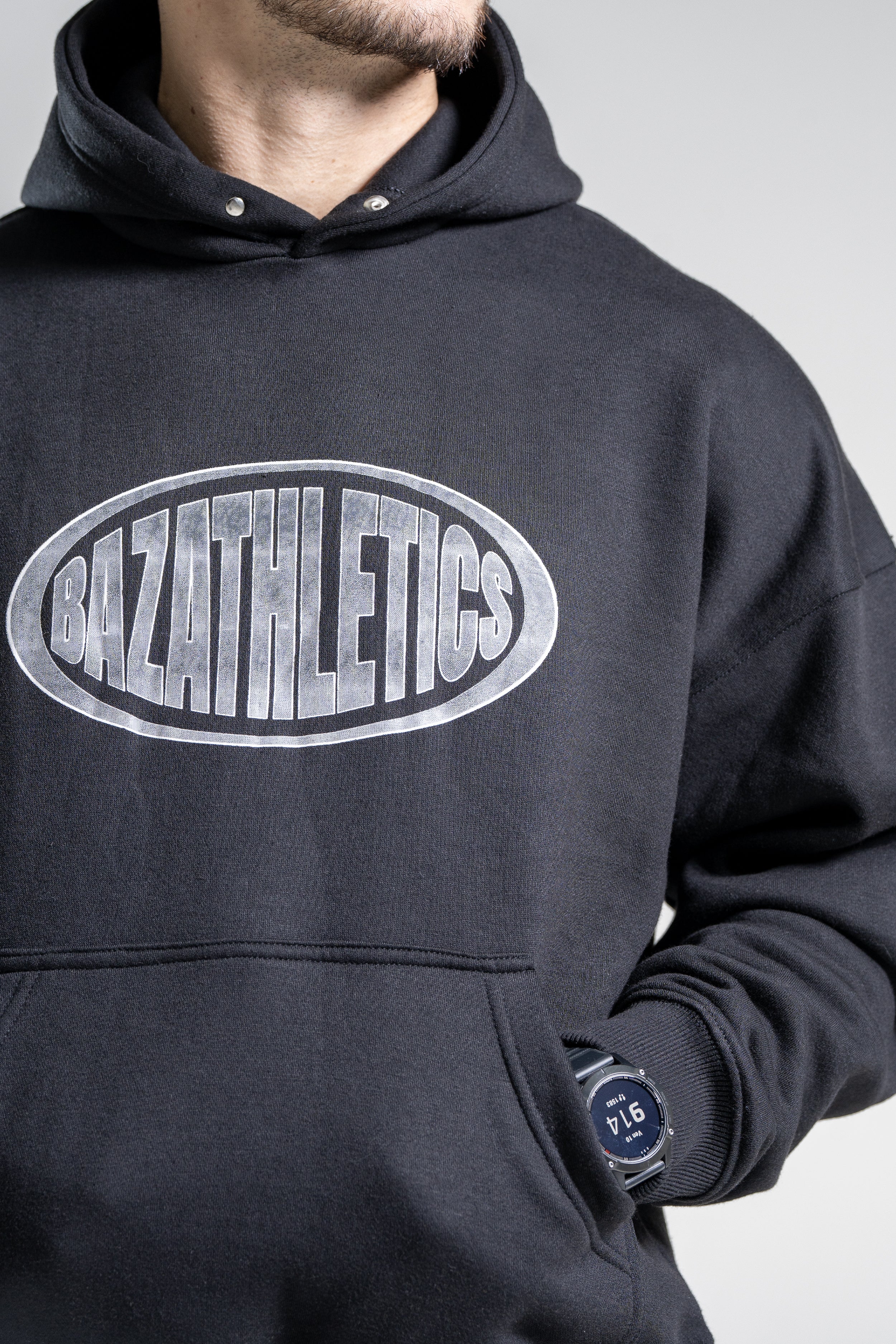 Metallic Hoodie - Black