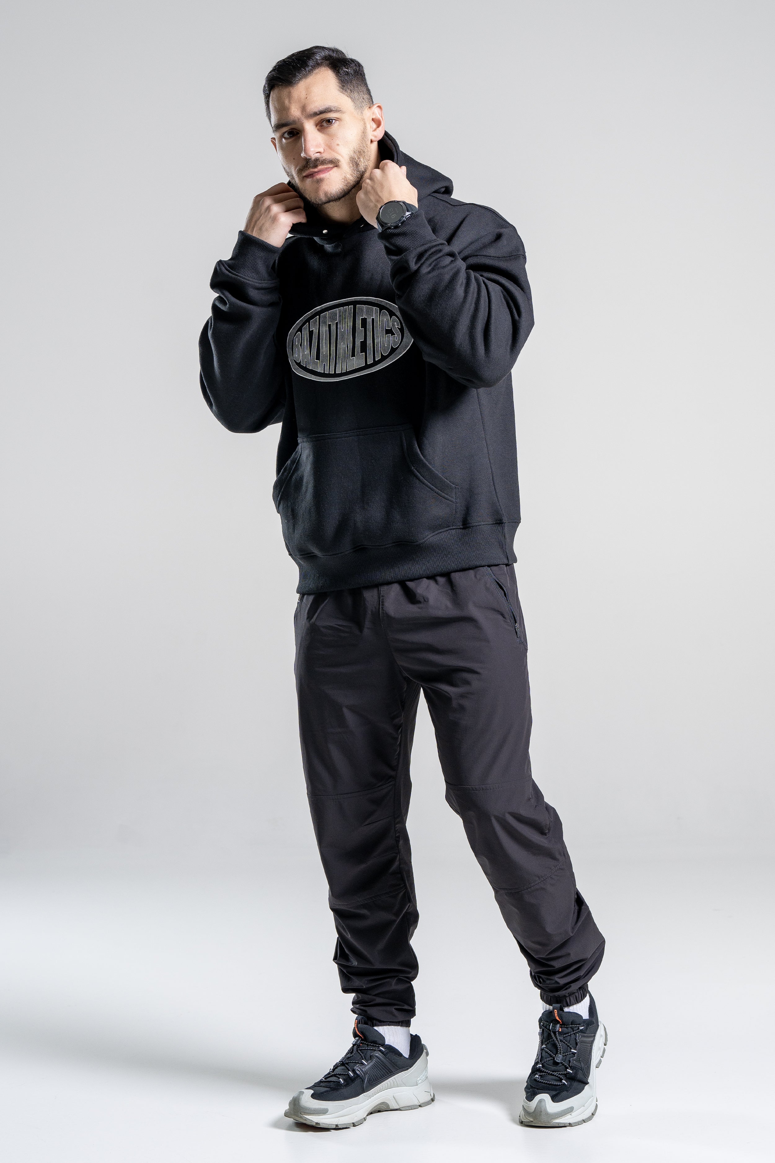 Metallic Hoodie - Black