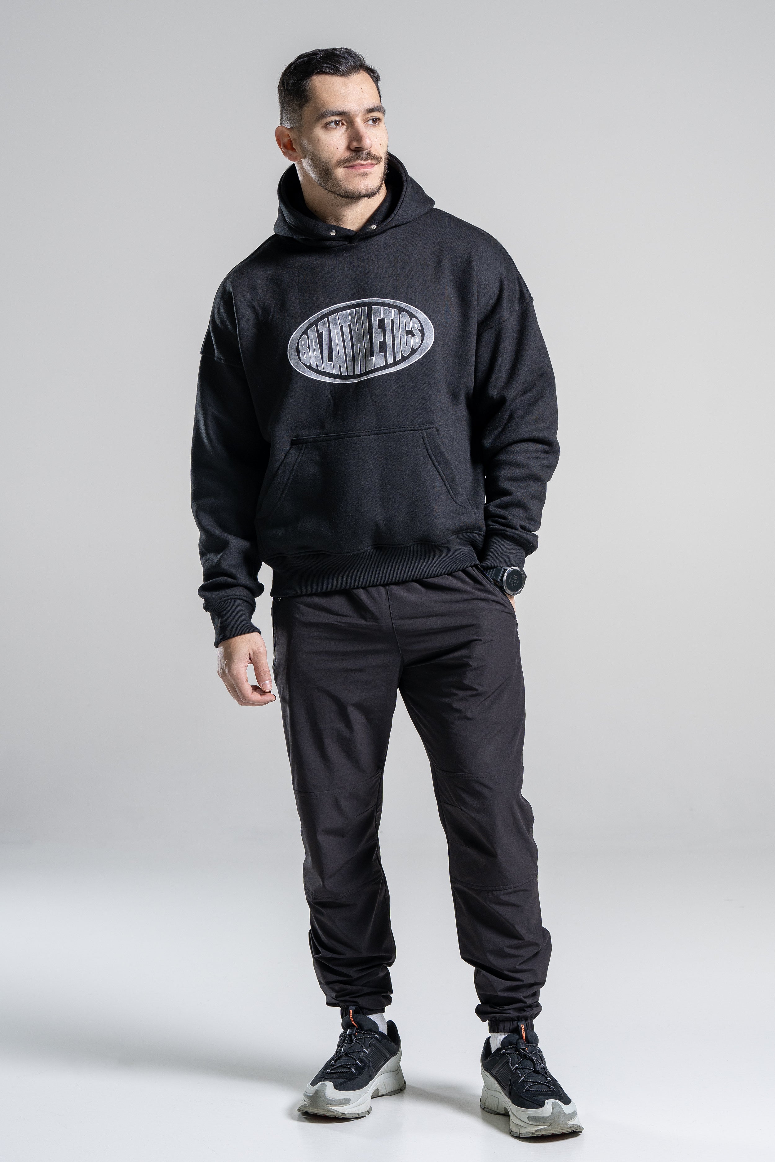 Metallic Hoodie - Black