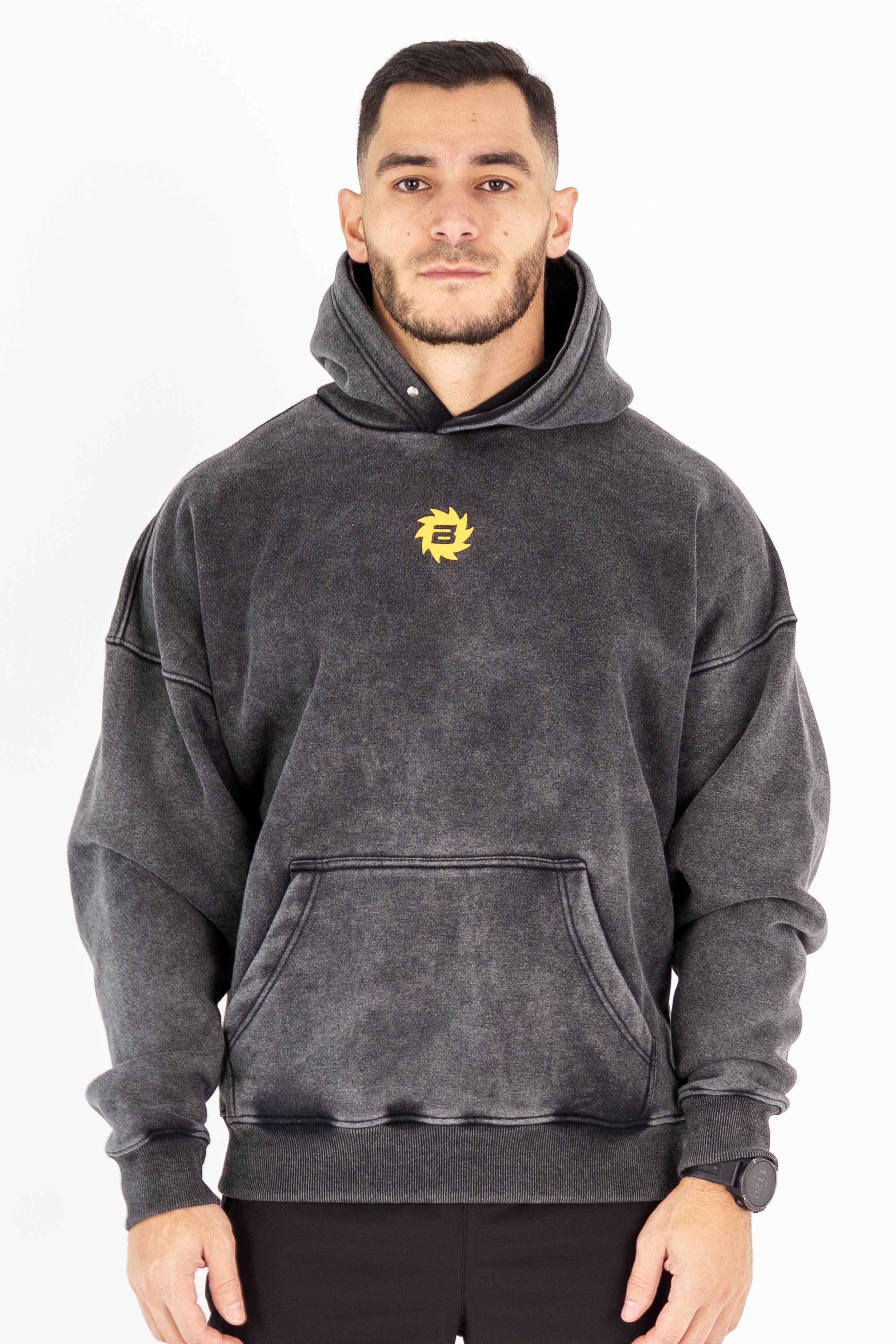 Hoodie Progress In Motion - Gris Vintage