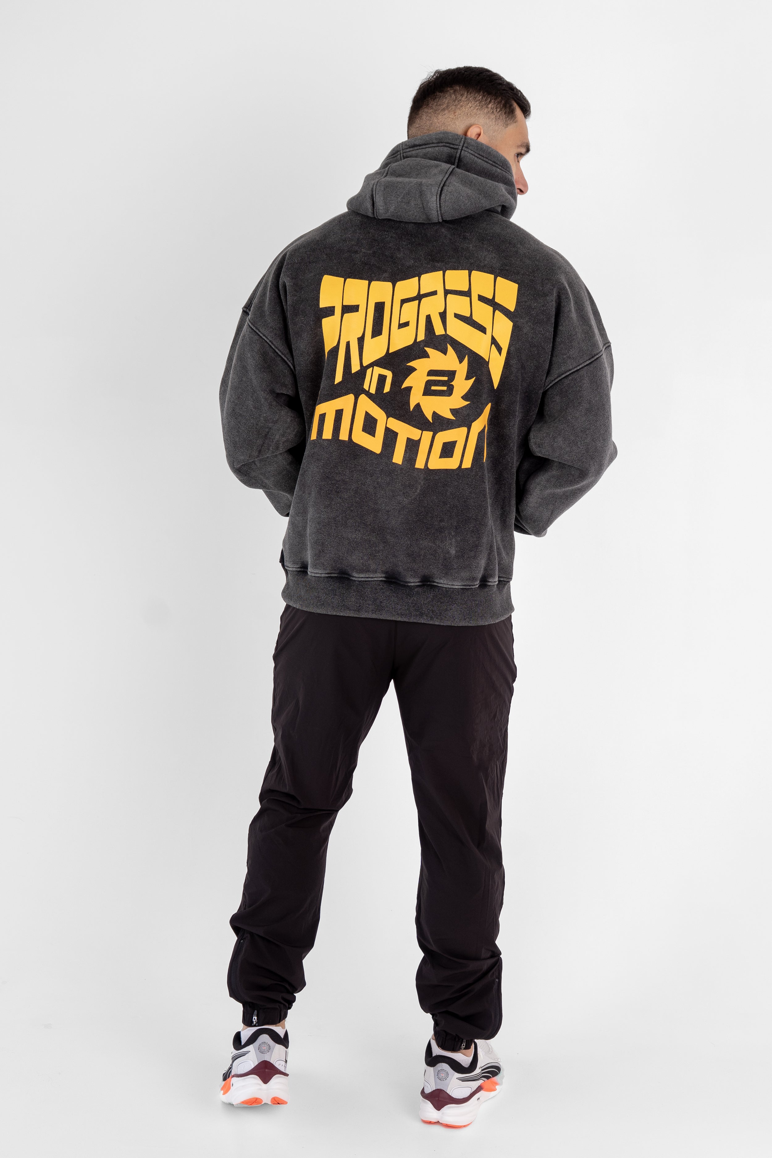 Hoodie Progress In Motion - Gris Vintage