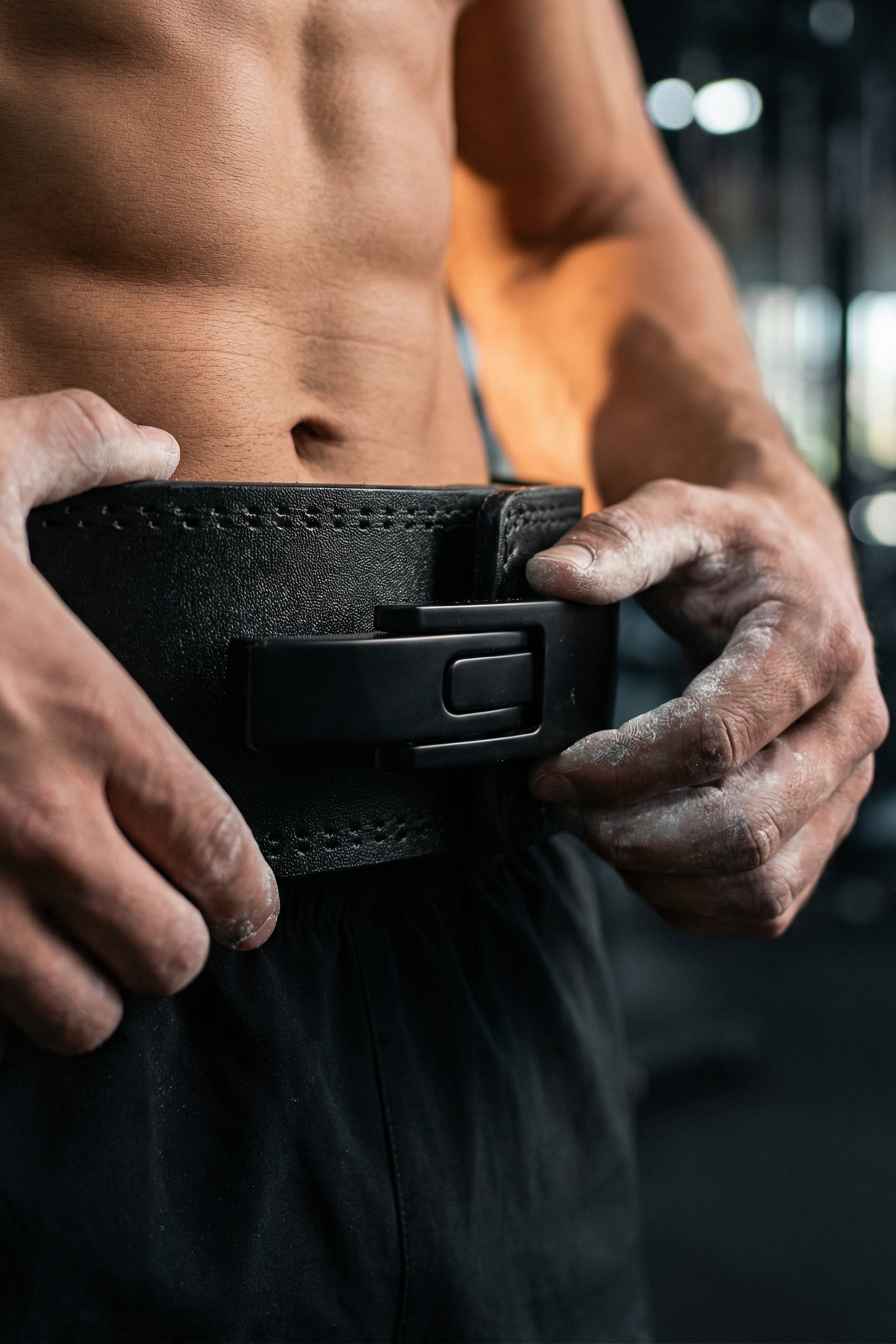 ceinture de force cuir portée musculation squat développé couché