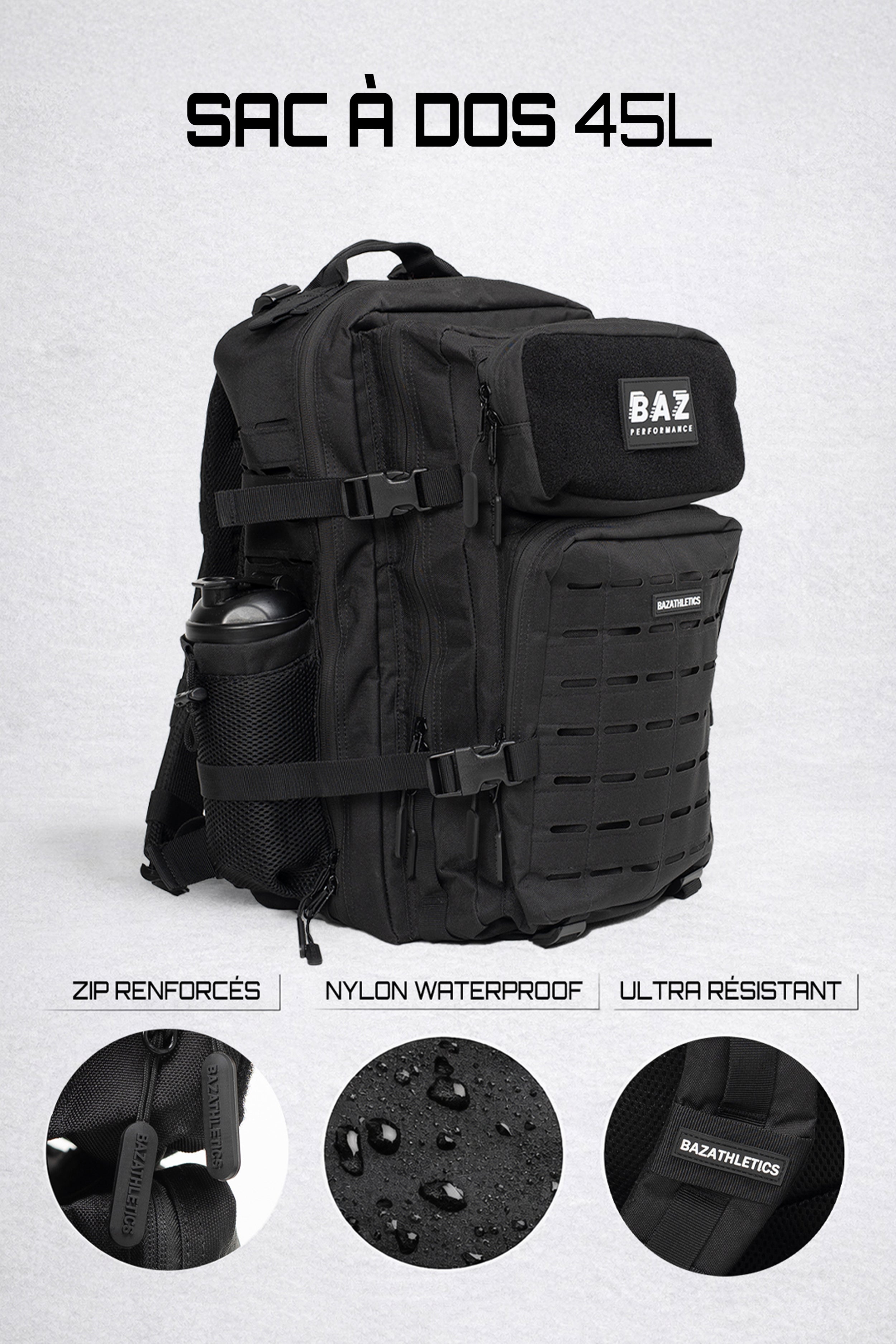 sac à dos noir voyage sport qualité