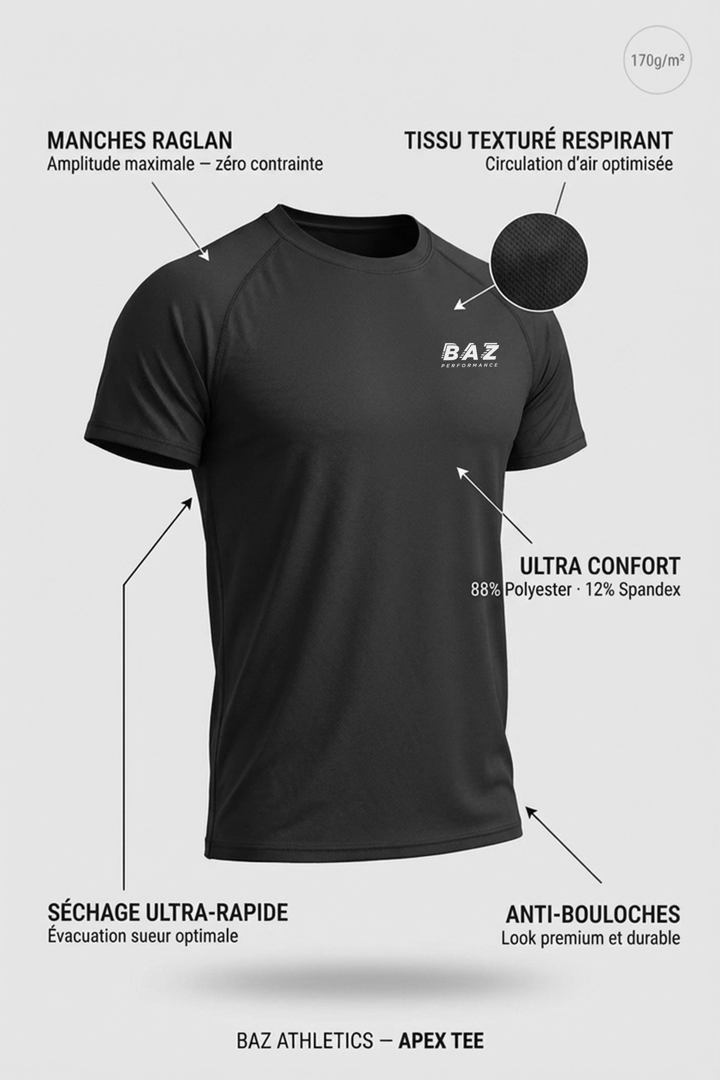 T-shirt Ascend - Noir