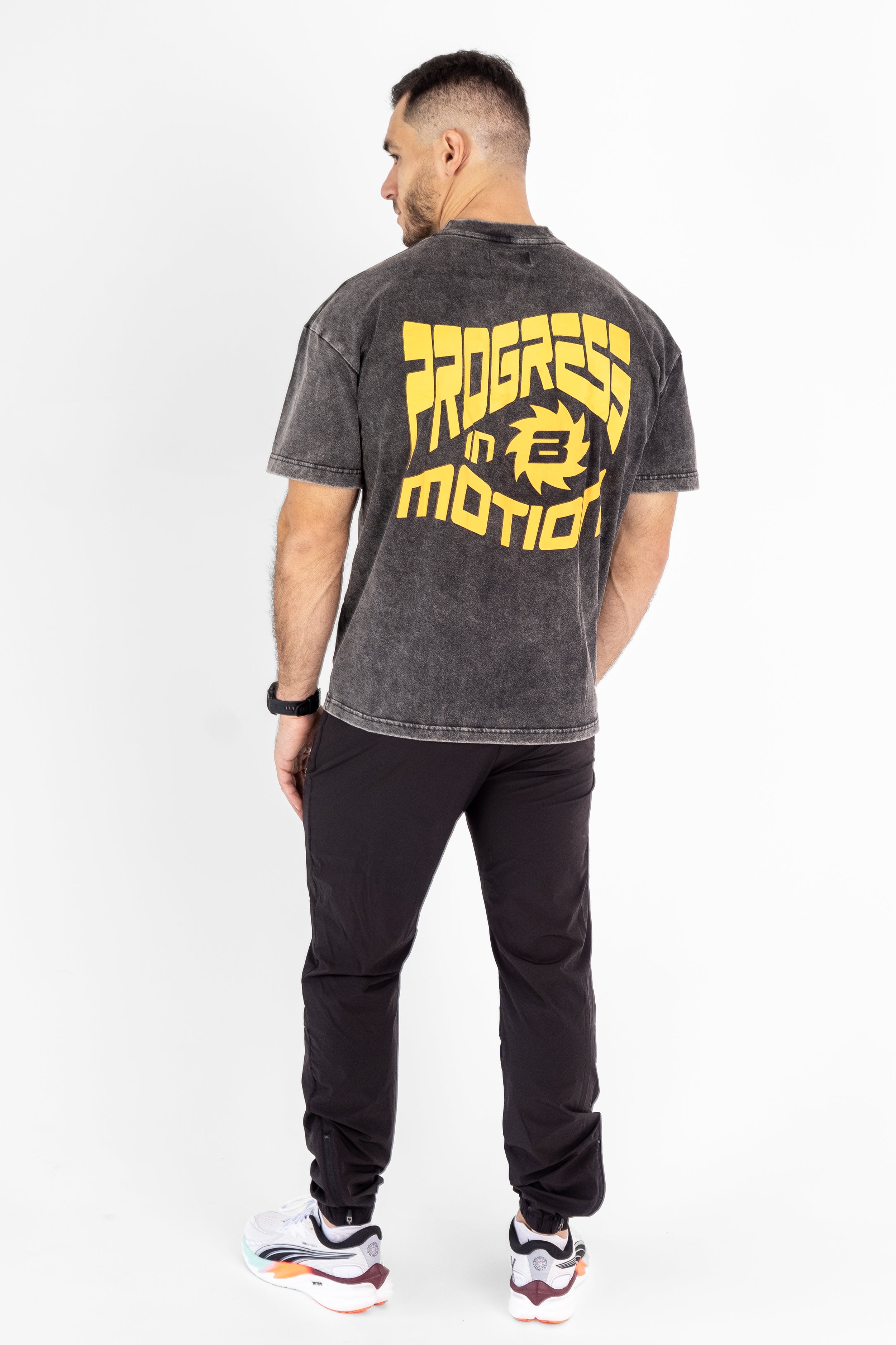 T-shirt Progress In Motion - Gris Vintage