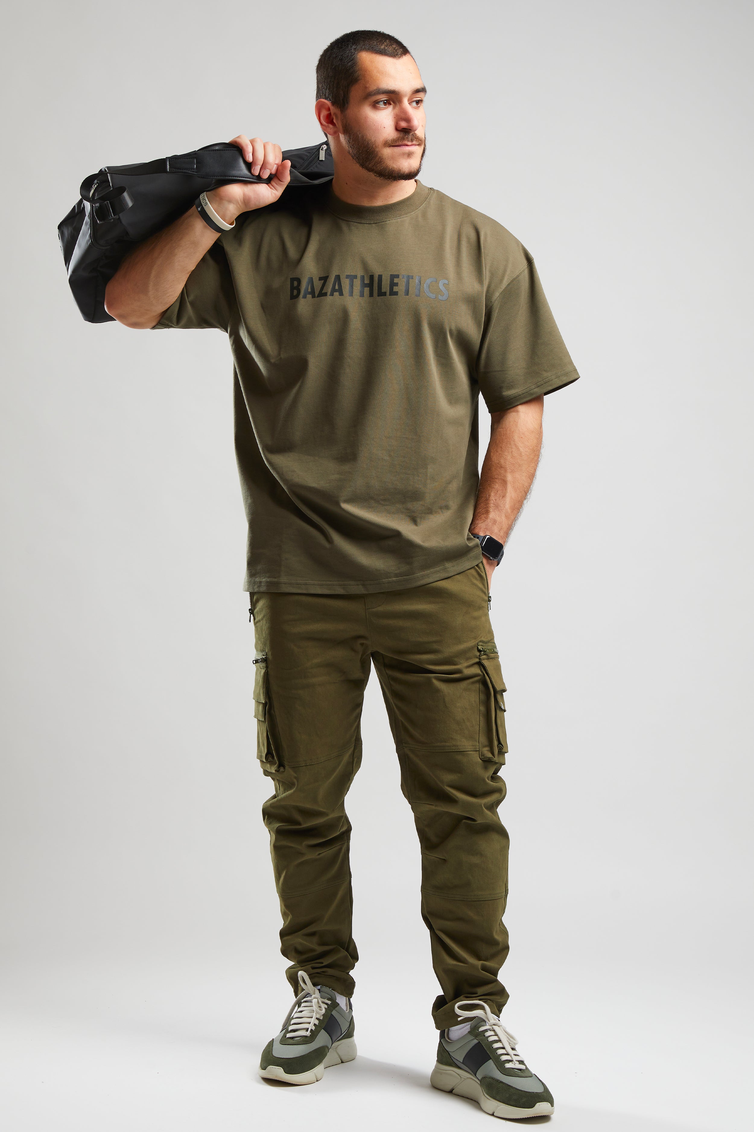 pantalon cargo kaki