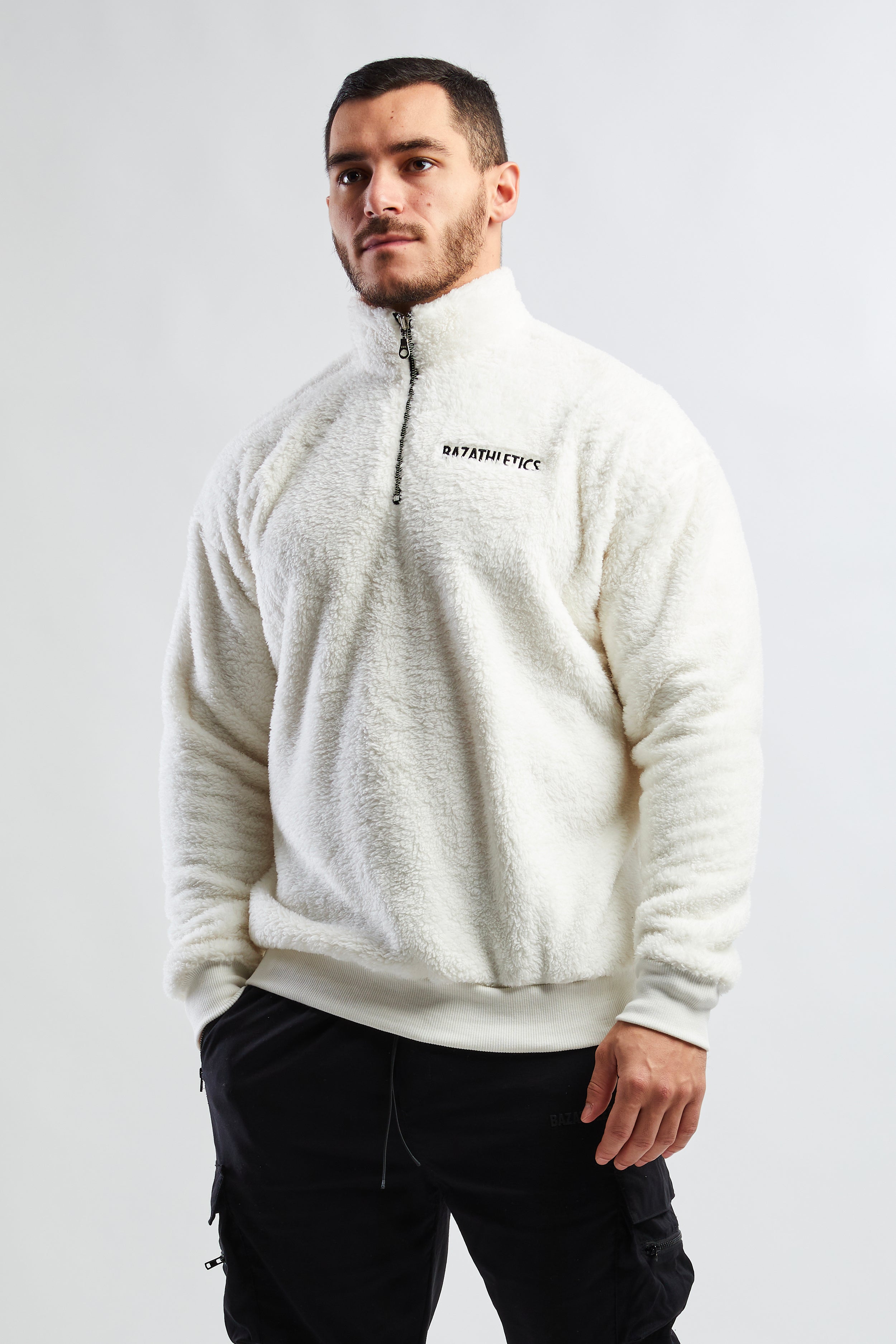 Fleece sweater - White
