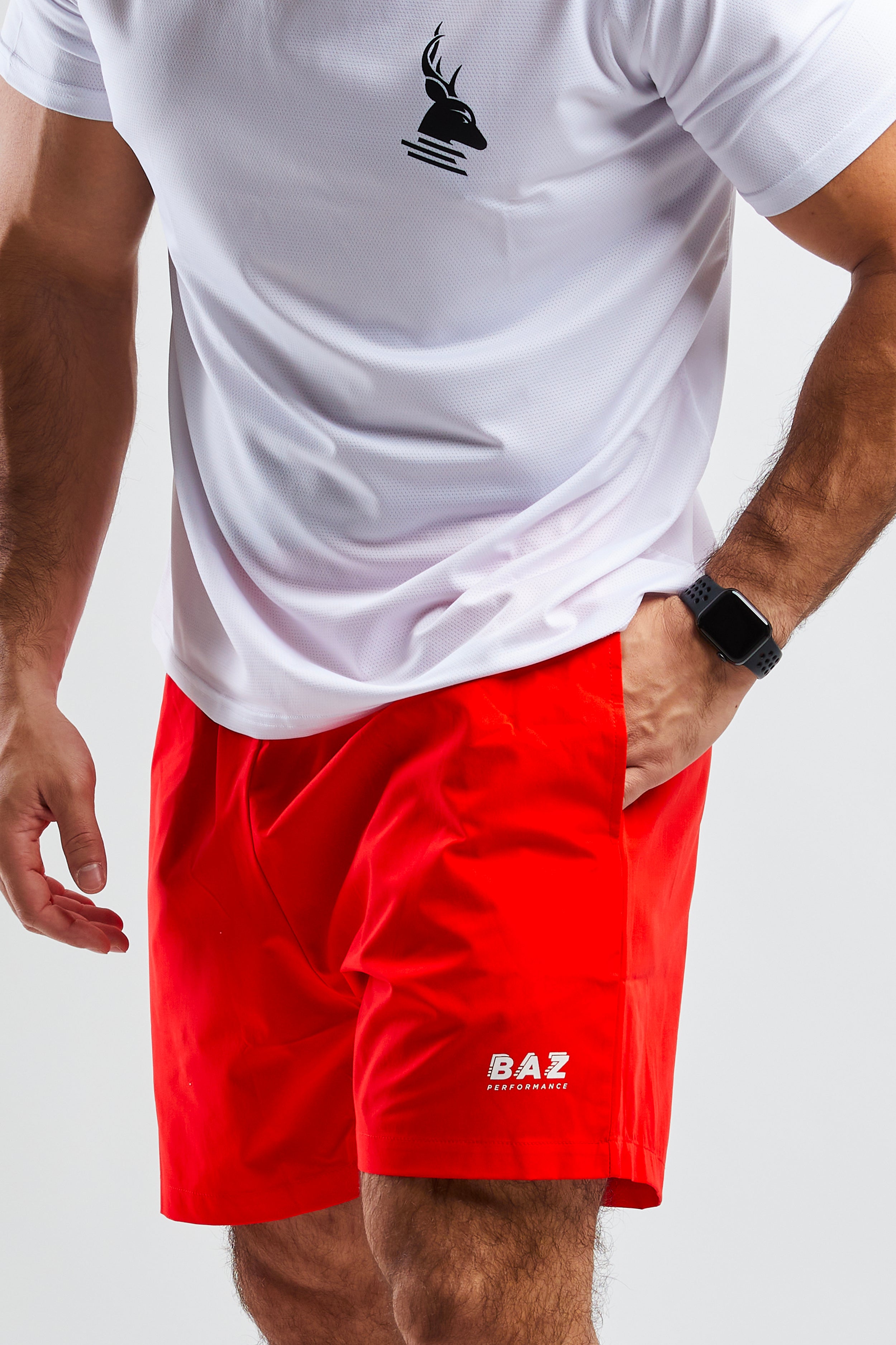 short de sport rouge