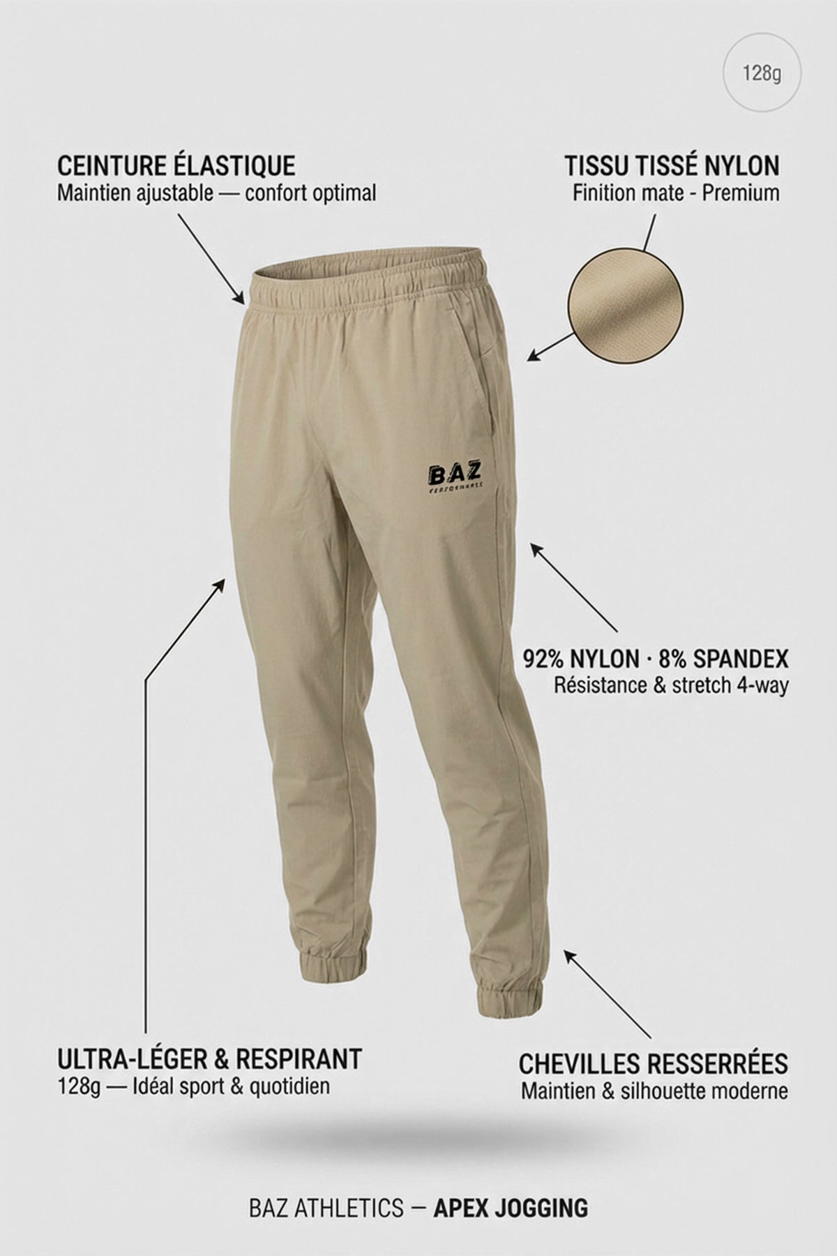 Pantalon de Jogging Ascend - Beige