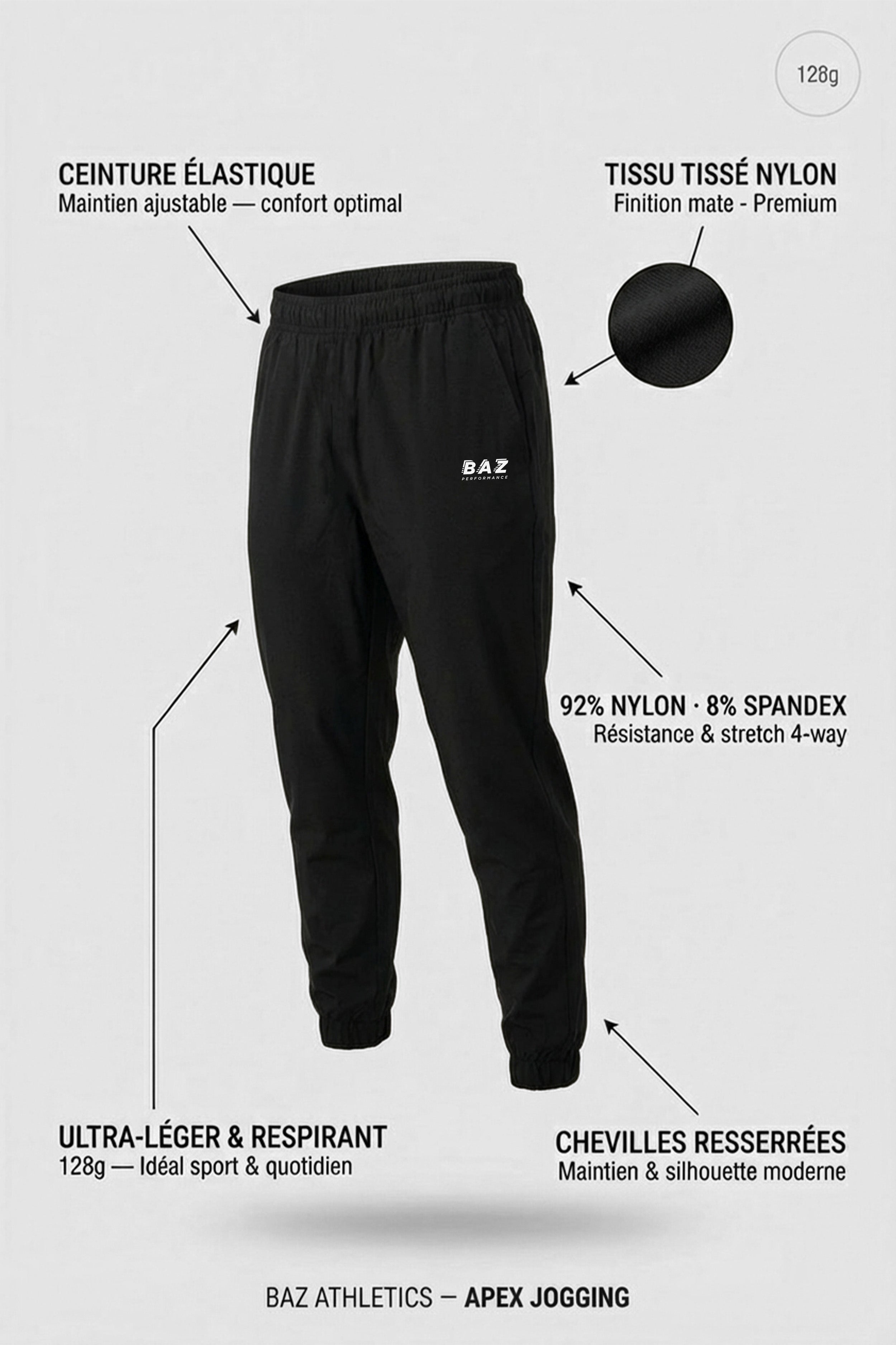 Pantalon de Jogging Ascend - Noir