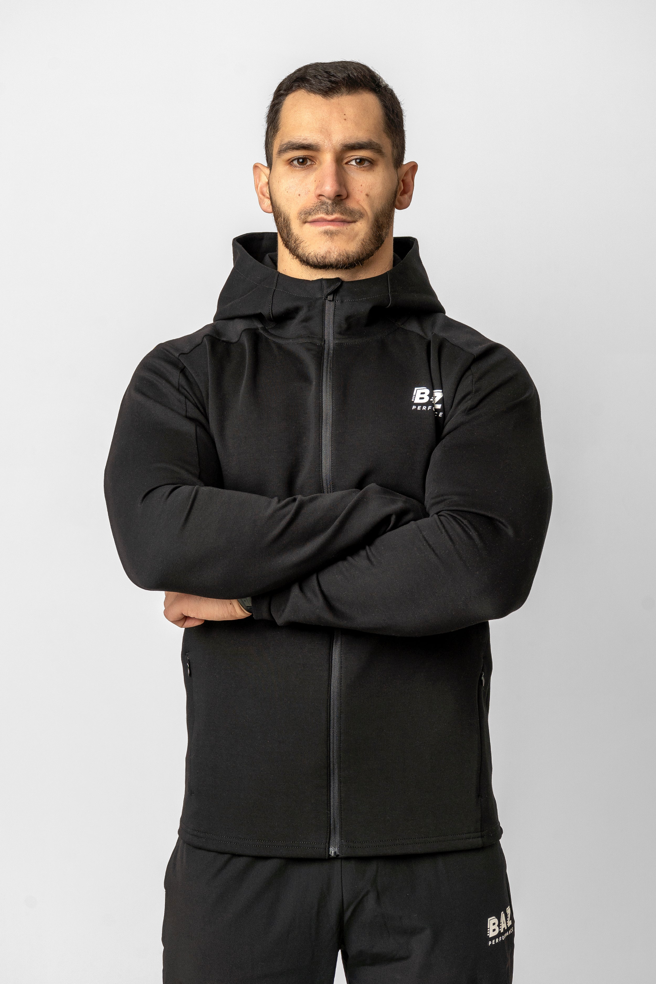 Hoodie Zip Apex - Noir