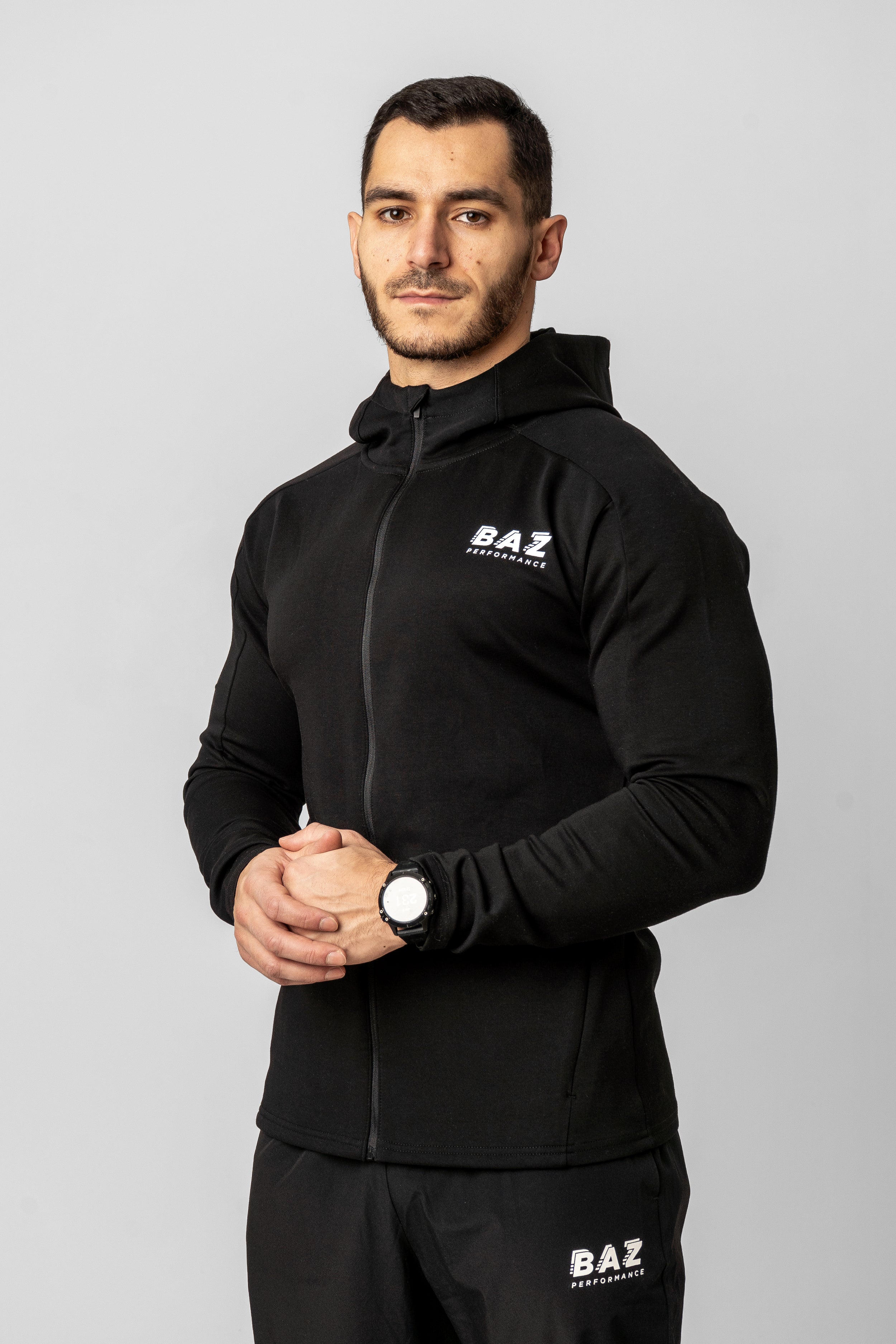 Hoodie Zip Apex - Noir