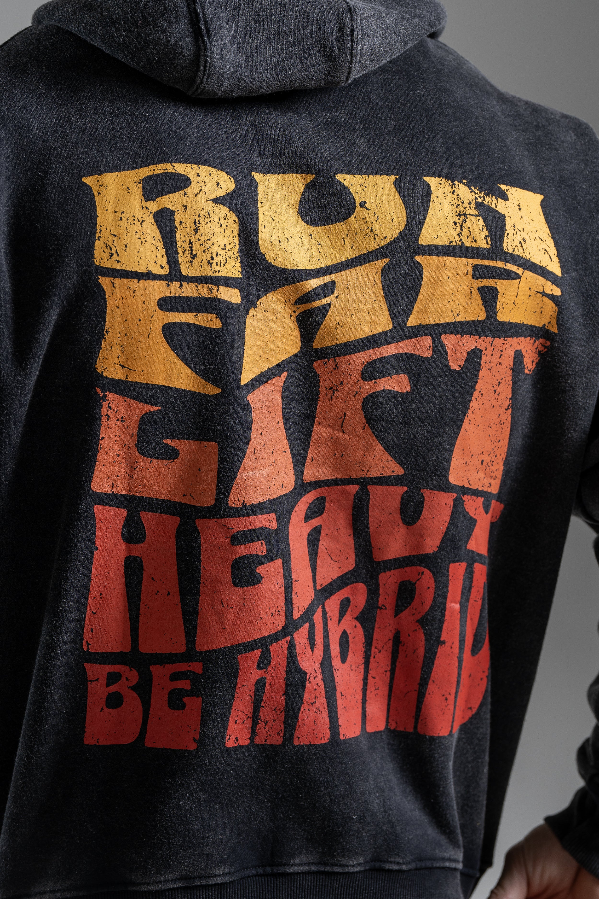 Stay Hybrid - Hoodie Noir Vintage