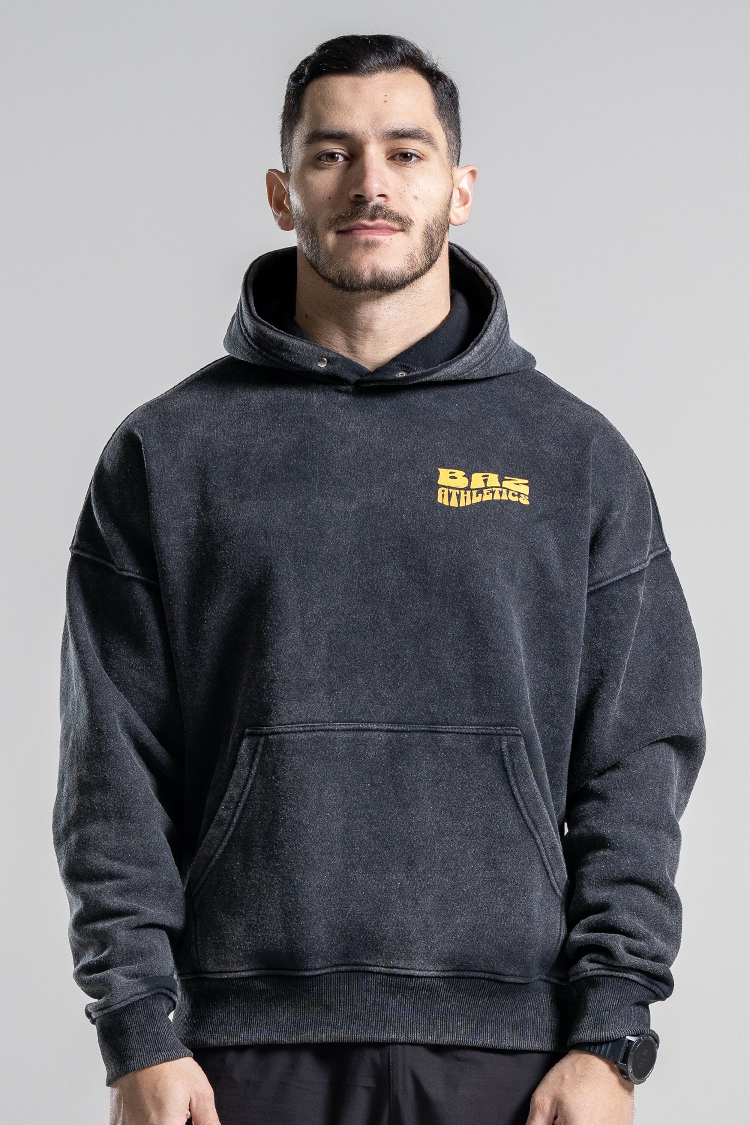 Stay Hybrid - Hoodie Noir Vintage