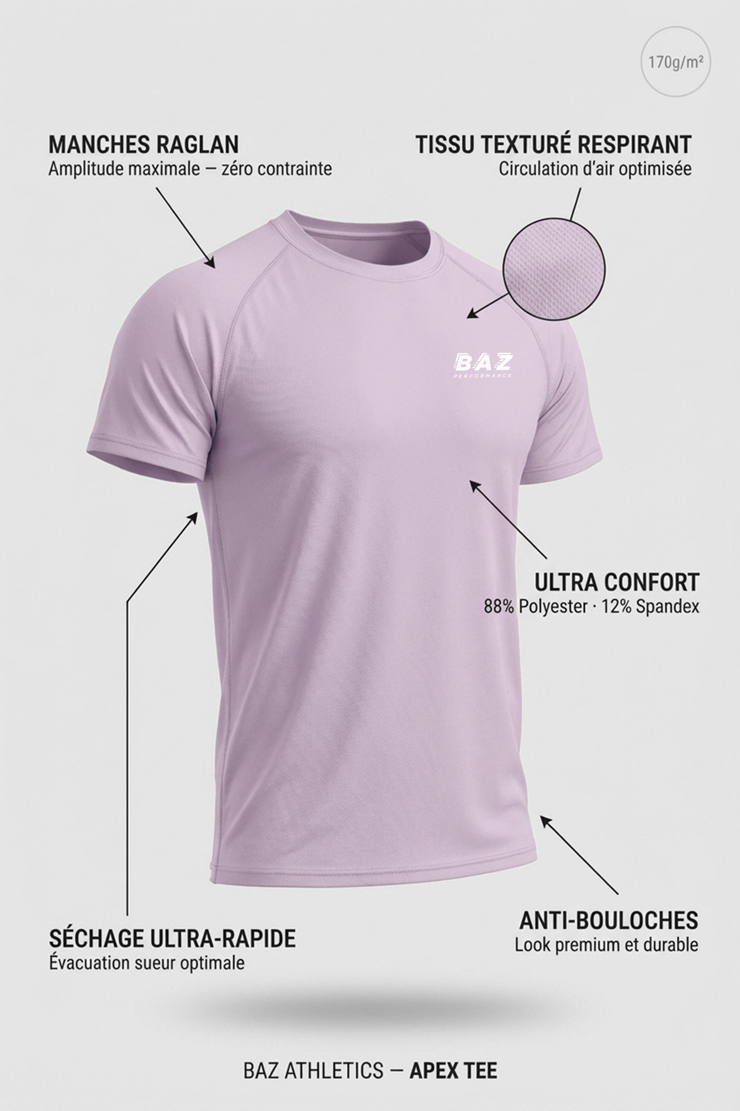 T-shirt Ascend  - Lila