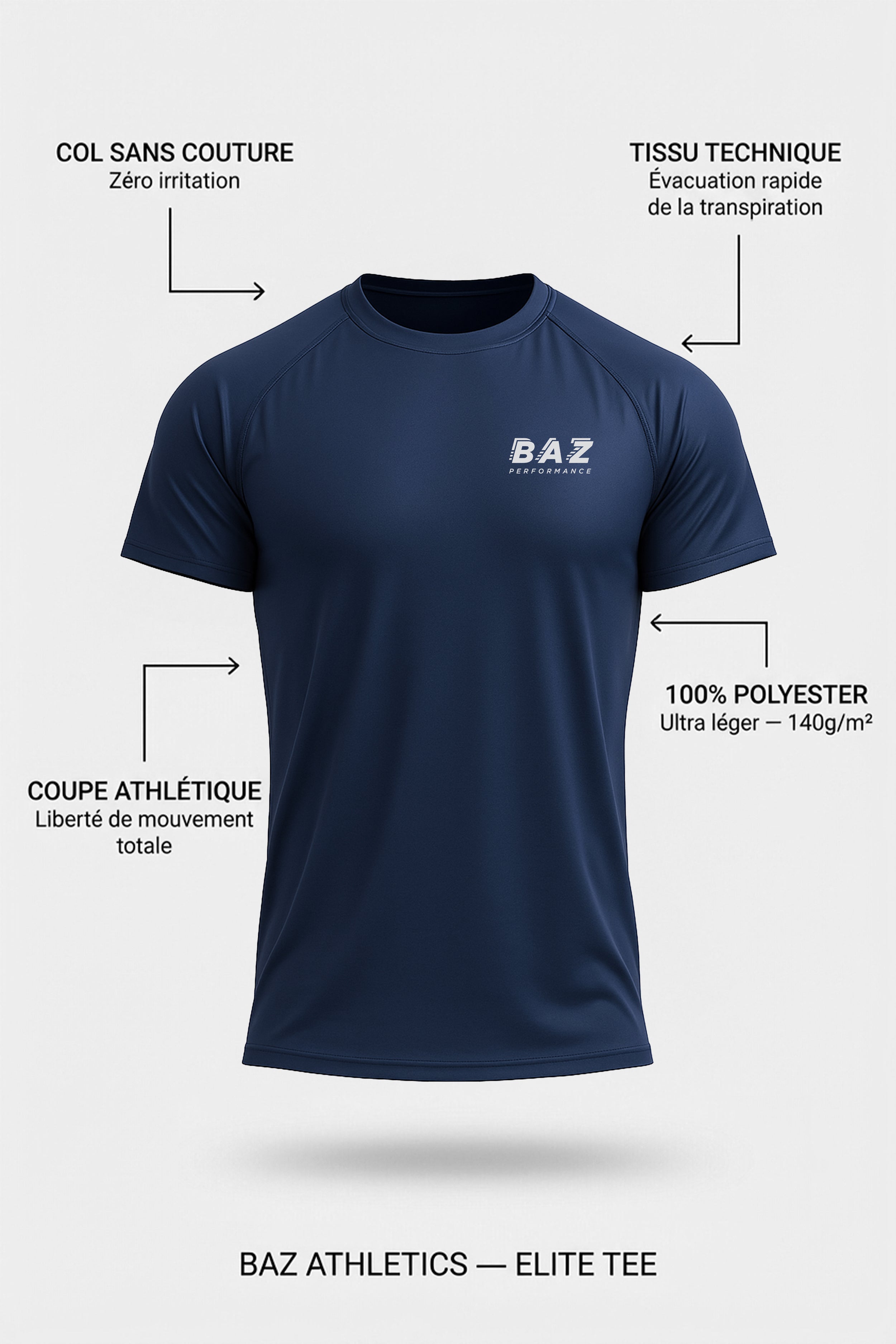 T-shirt Elite - Bleu Marine